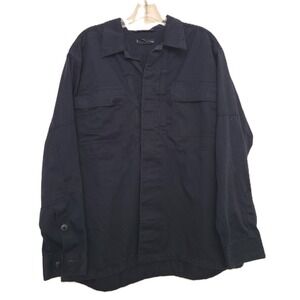 5.11‎ Tactical Navy Blue LARGE Button Down Shirt Pockets TDU Long Sleeve Ripstop